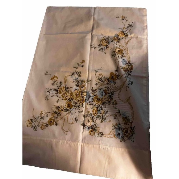 Vintage JP Stevens UTICA Yellow Rose 100% Cotton Pillow Case Victorian Style - Picture 8 of 10